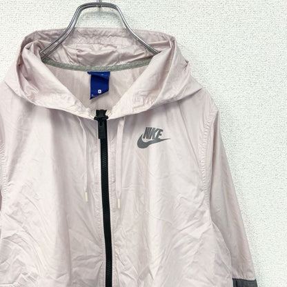 古着 used　NIKE ナイキ　長袖ナイロンジャケット　フルジップパーカー　ワンポイントロゴプリント　XLサイズ