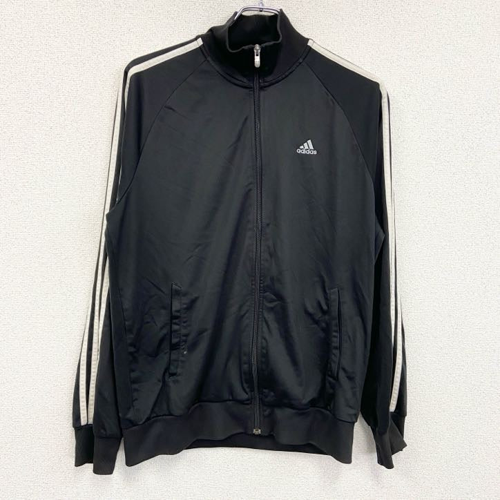 adidas　アディダス　トラックジャケット/ジャージ　黒　ブラック　Mサイズ