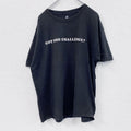 Hanes　ヘインズ　半袖メッセージプリントTシャツ　黒　ブラック　XLサイズ