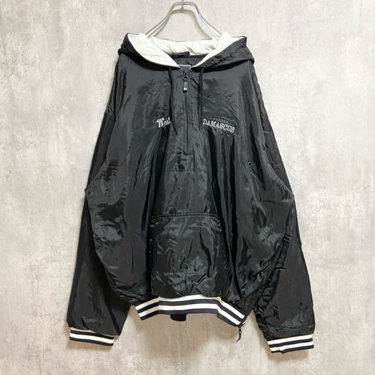 ～90s　Holloway　アノラックパーカー　ナイロンプルオーバー　ヴィンテージ　黒　ブラック　3XLサイズ