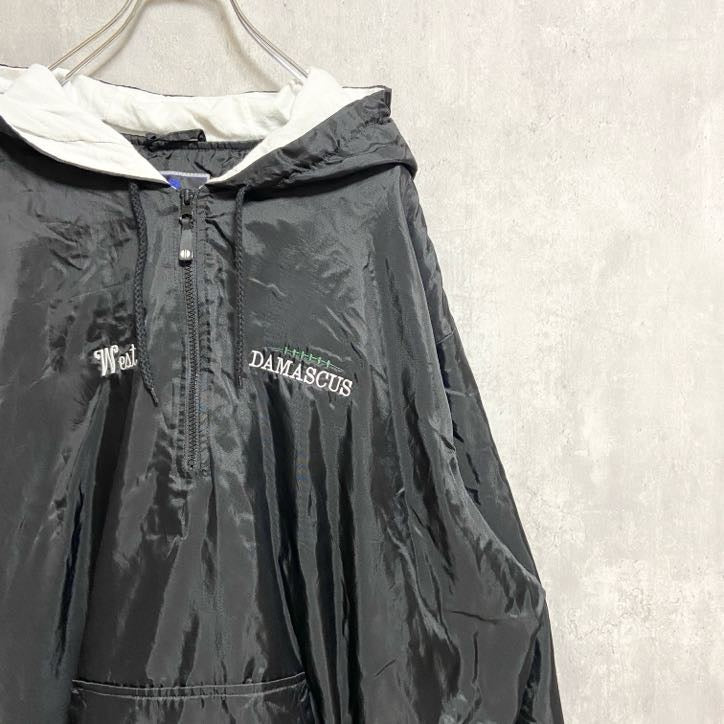 ～90s　Holloway　アノラックパーカー　ナイロンプルオーバー　ヴィンテージ　黒　ブラック　3XLサイズ
