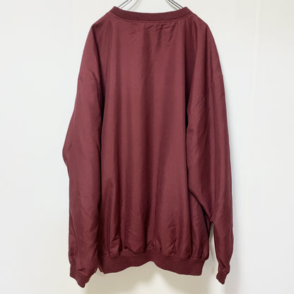 古着 used　RUSSELL ATHLETIC　長袖刺繍ナイロンプルオーバー　ウインドブレーカー　ワシントン　赤　4XLサイズ