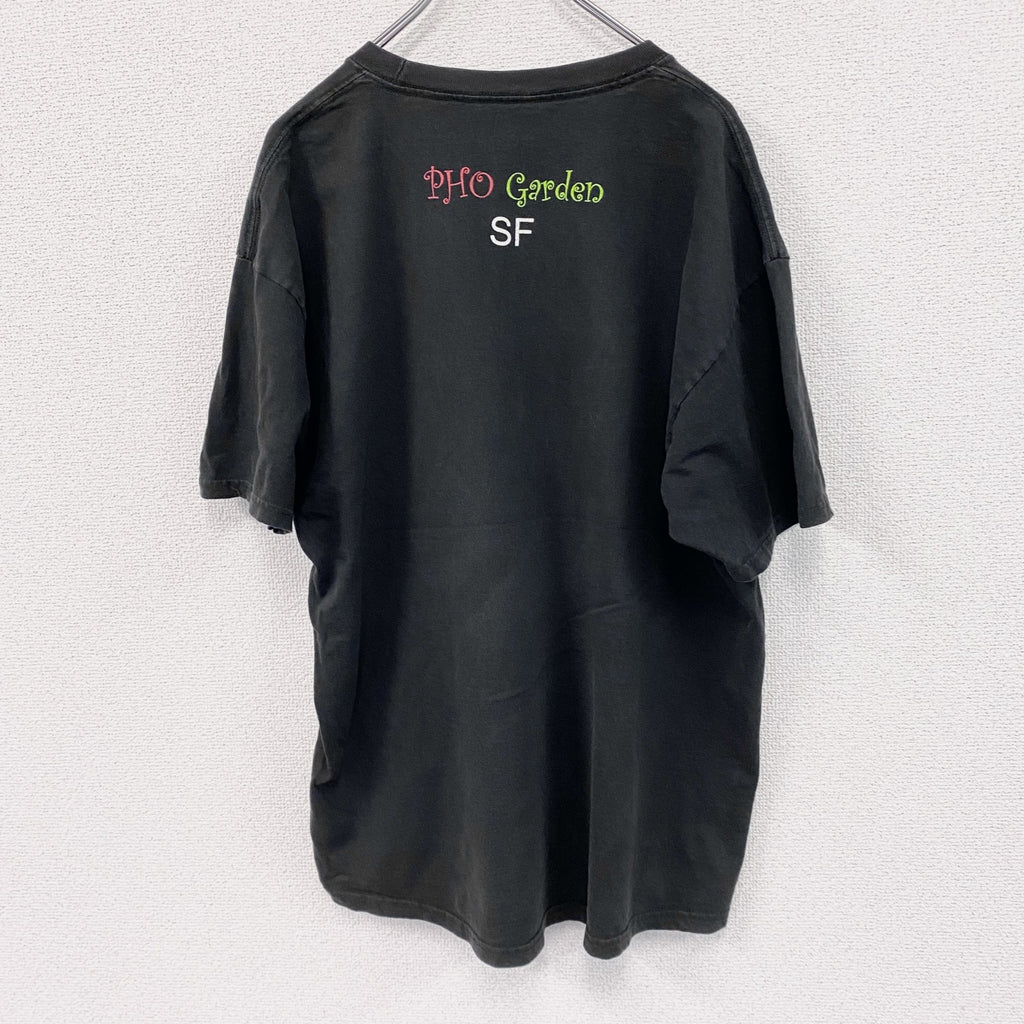 Hanes　ヘインズ　半袖メッセージプリントTシャツ　黒　ブラック　XLサイズ