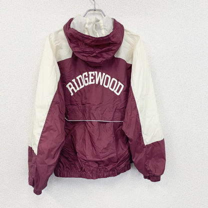 ～90s　Team advantage　ハーフジップナイロンプルオーバージャケット　ヴィンテージ　ボルドー　Mサイズ