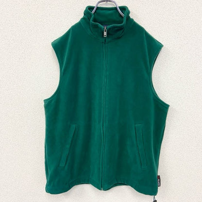 古着 used　POLO GOLF　RALPH LAUREN　ポロ ラルフローレン　フリースフルジップベスト　グリーン　Mサイズ