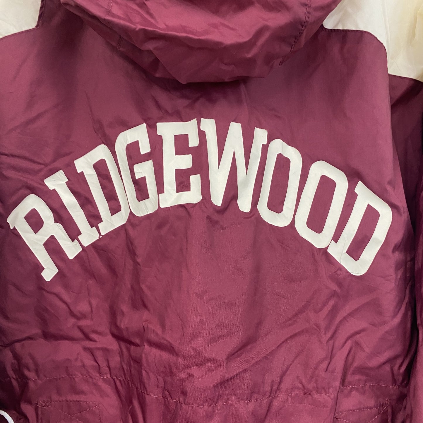 ～90s　Team advantage　ハーフジップナイロンプルオーバージャケット　ヴィンテージ　ボルドー　Mサイズ