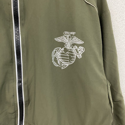 NEW BALANCE　ニューバランス　米軍　USMC　トレーニングジャケット　フルジップナイロンジャケット　カーキ　Sサイズ