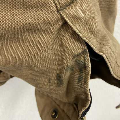 DRI DUCK　フルジップダックジャケット　裏チェック　ハイネック　茶　ブラウン　XXLサイズ