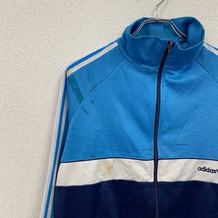 80s　adidas　アディダス　トラックジャケット/ジャージ　ヴィンテージ　ブルー　ライトブルー　Mサイズ