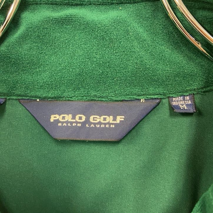古着 used　POLO GOLF　RALPH LAUREN　ポロ ラルフローレン　フリースフルジップベスト　グリーン　Mサイズ