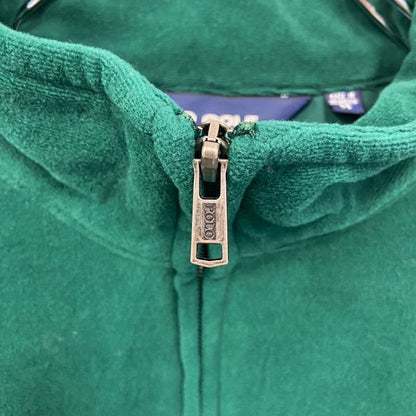 古着 used　POLO GOLF　RALPH LAUREN　ポロ ラルフローレン　フリースフルジップベスト　グリーン　Mサイズ
