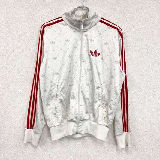 adidas　アディダス　トラックジャケット/ジャージ　モノグラムデザイン　白　ホワイト　Sサイズ
