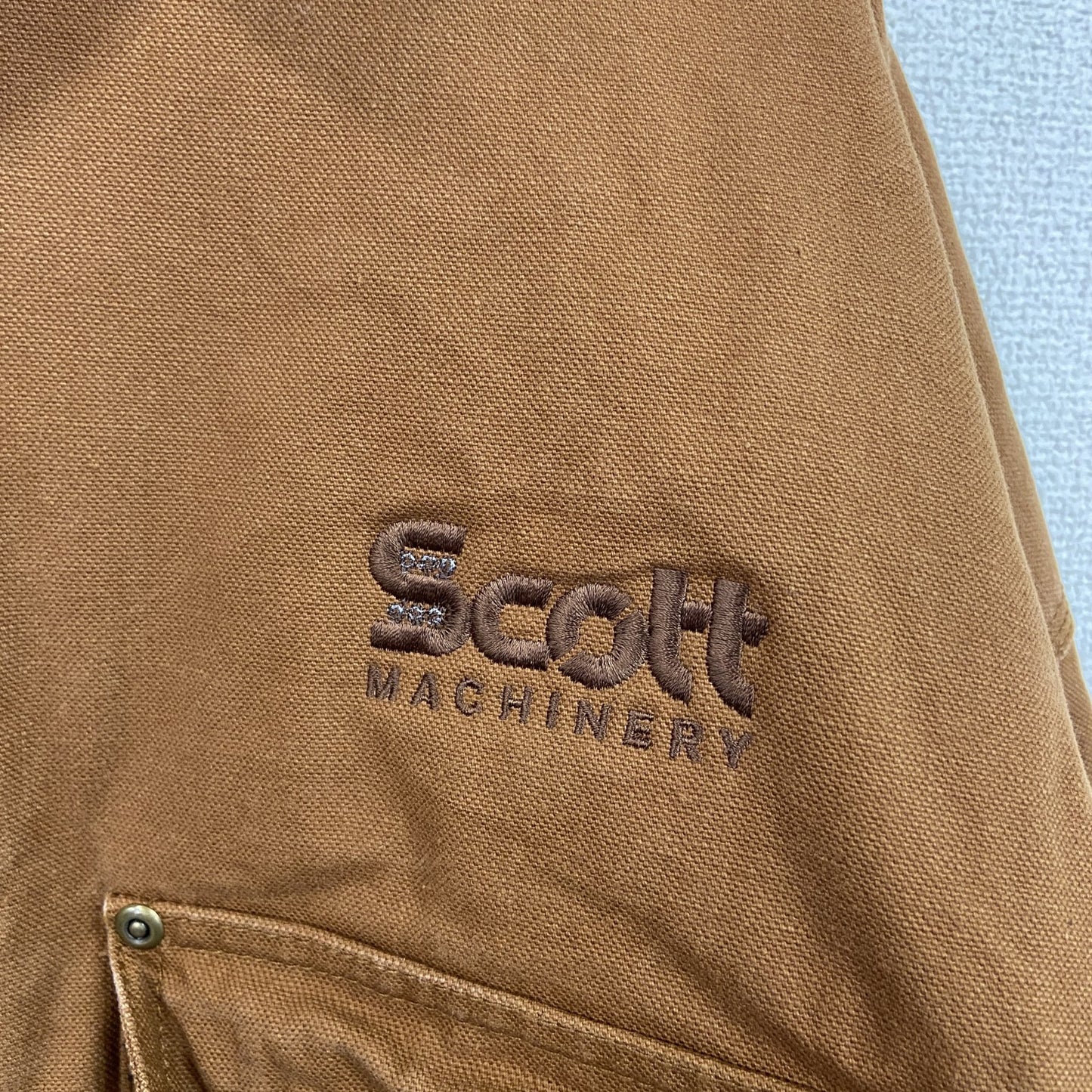 Scott　スコット　フルジップダックジャケット　比翼仕立て　コーデュロイカラー　茶色　ブラウン　2XLRサイズ