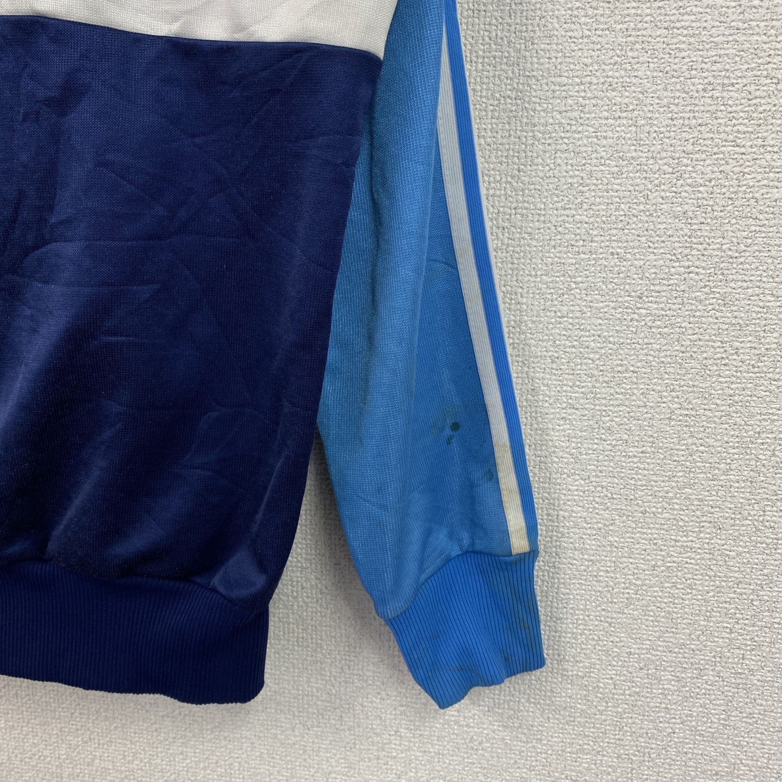 80s　adidas　アディダス　トラックジャケット/ジャージ　ヴィンテージ　ブルー　ライトブルー　Mサイズ