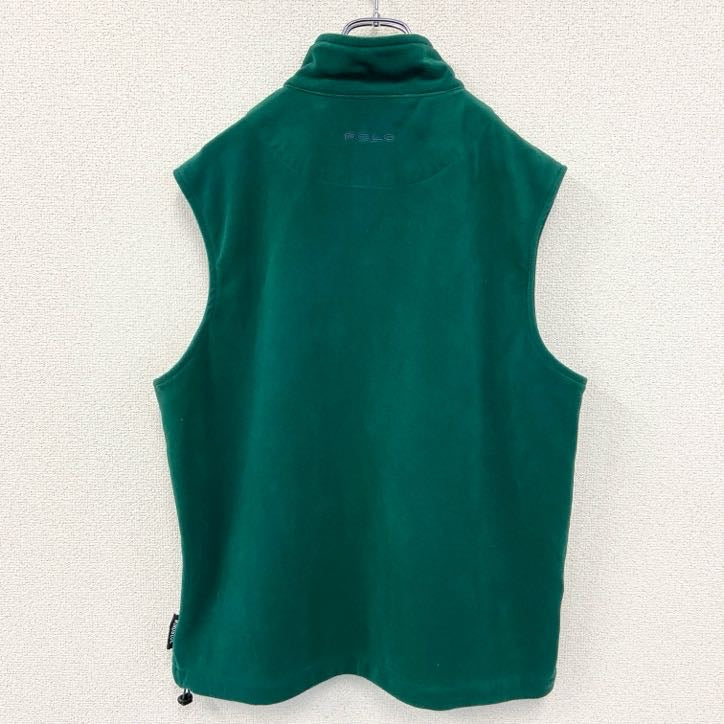 古着 used　POLO GOLF　RALPH LAUREN　ポロ ラルフローレン　フリースフルジップベスト　グリーン　Mサイズ
