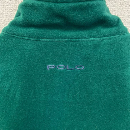 古着 used　POLO GOLF　RALPH LAUREN　ポロ ラルフローレン　フリースフルジップベスト　グリーン　Mサイズ