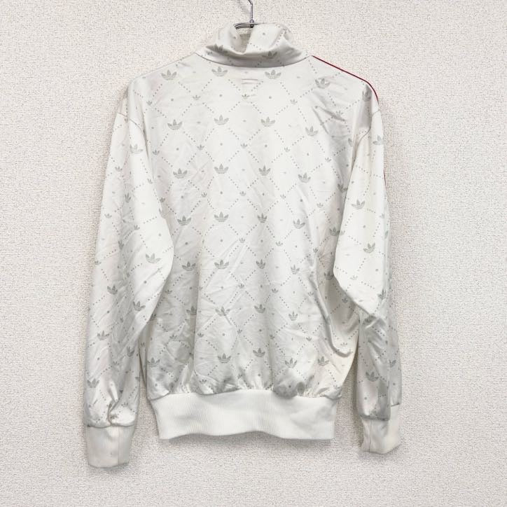 adidas　アディダス　トラックジャケット/ジャージ　モノグラムデザイン　白　ホワイト　Sサイズ