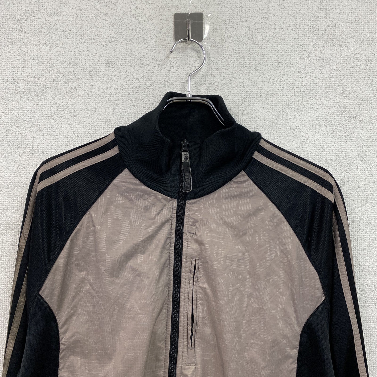 adidas　アディダス　トラックジャケット/ジャージ　バイカラー　黒　ブラック　スモーキーピンク　Lサイズ