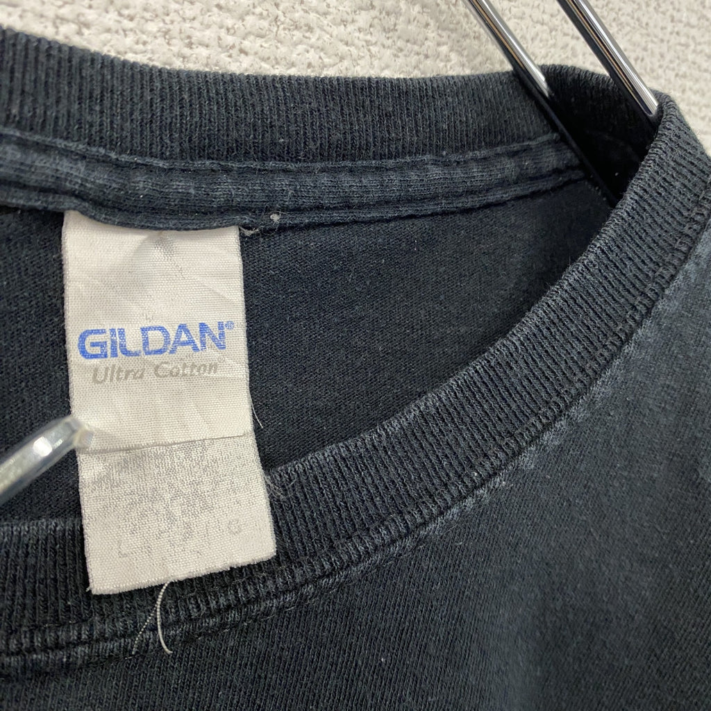 GILDAN　ギルダン　半袖プリントTシャツ　紺　ネイビー　Lサイズ