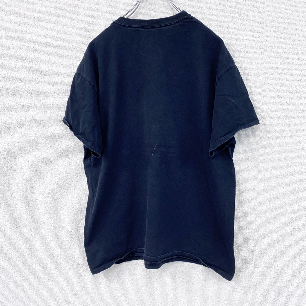 GILDAN　ギルダン　半袖プリントTシャツ　紺　ネイビー　Lサイズ