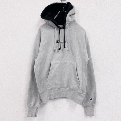 Champion　チャンピオン　リバースウィーブ　スウェットパーカー/フーディー　ダブルフード　霜降りグレー　XSサイズ