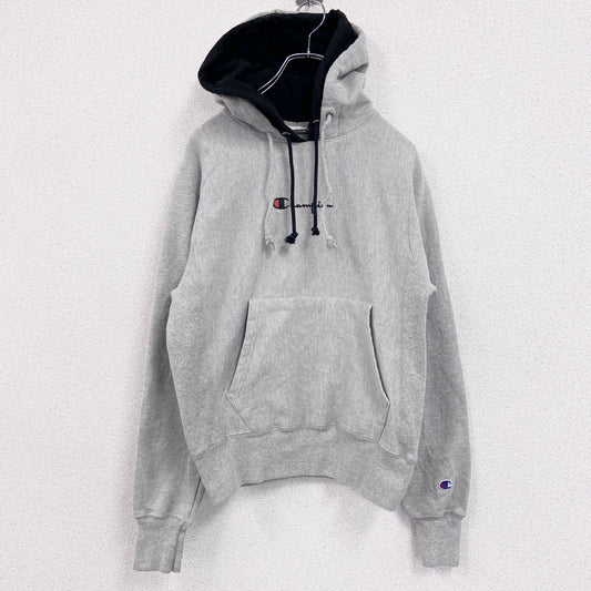 Champion　チャンピオン　リバースウィーブ　スウェットパーカー/フーディー　ダブルフード　霜降りグレー　XSサイズ