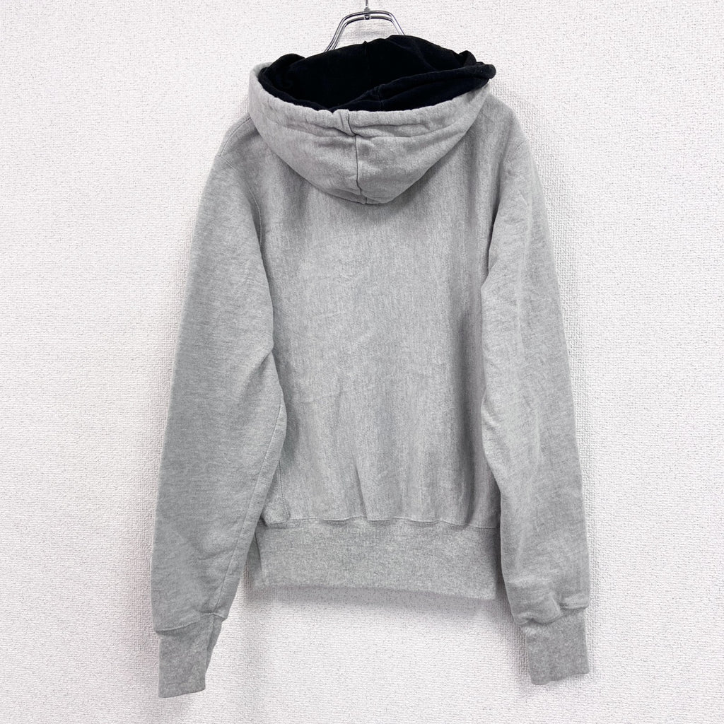 Champion　チャンピオン　リバースウィーブ　スウェットパーカー/フーディー　ダブルフード　霜降りグレー　XSサイズ