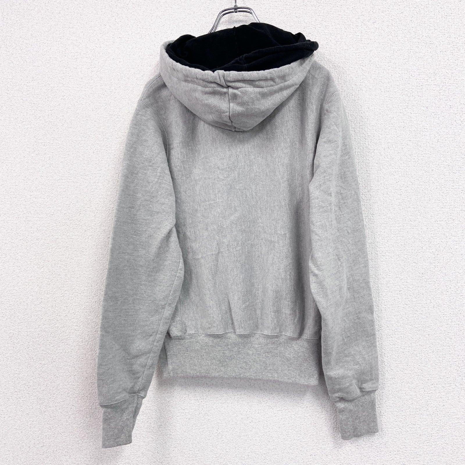 Champion　チャンピオン　リバースウィーブ　スウェットパーカー/フーディー　ダブルフード　霜降りグレー　XSサイズ