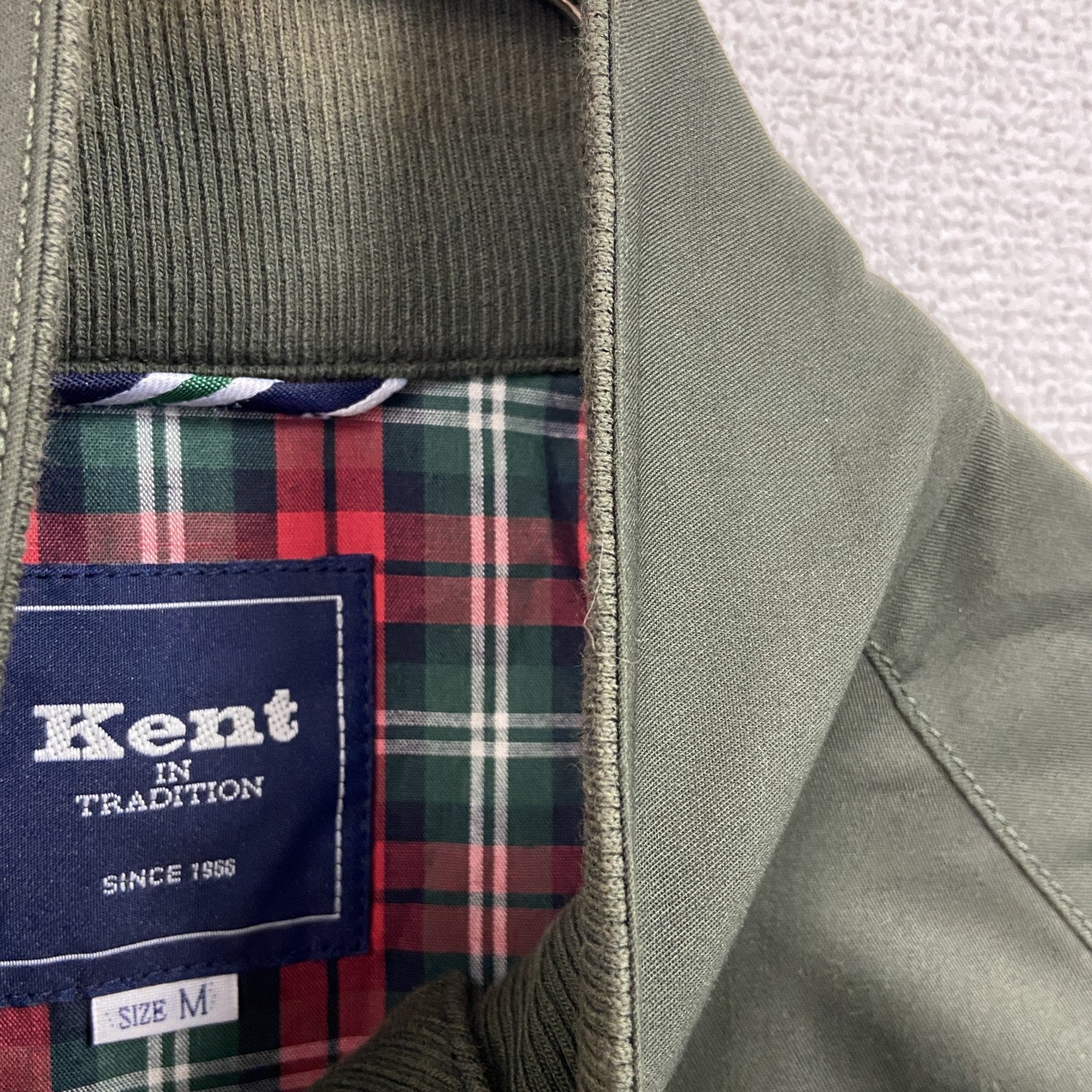 KENT IN TRADITION　ケントイントラディション　ハリントンジャケット　刺繍ロゴ　カーキ　Mサイズ