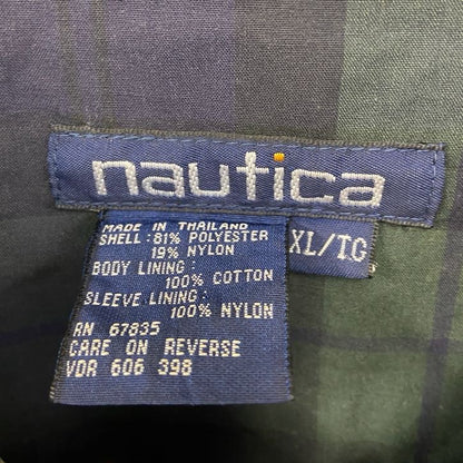 古着 used　NAUTICA ノーティカ　長袖スイングトップ　フルジップブルゾンノームコア　ビックシルエット　XLサイズ