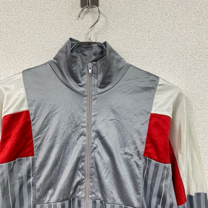80s　puma　プーマ　トラックジャケット/ジャージ　ヴィンテージ　シルバー　マルチカラー　Sサイズ