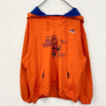 90s　adidas アディダス　アノラックパーカー　ナイロンプルオーバー　ヴィンテージ　オレンジ　Mサイズ