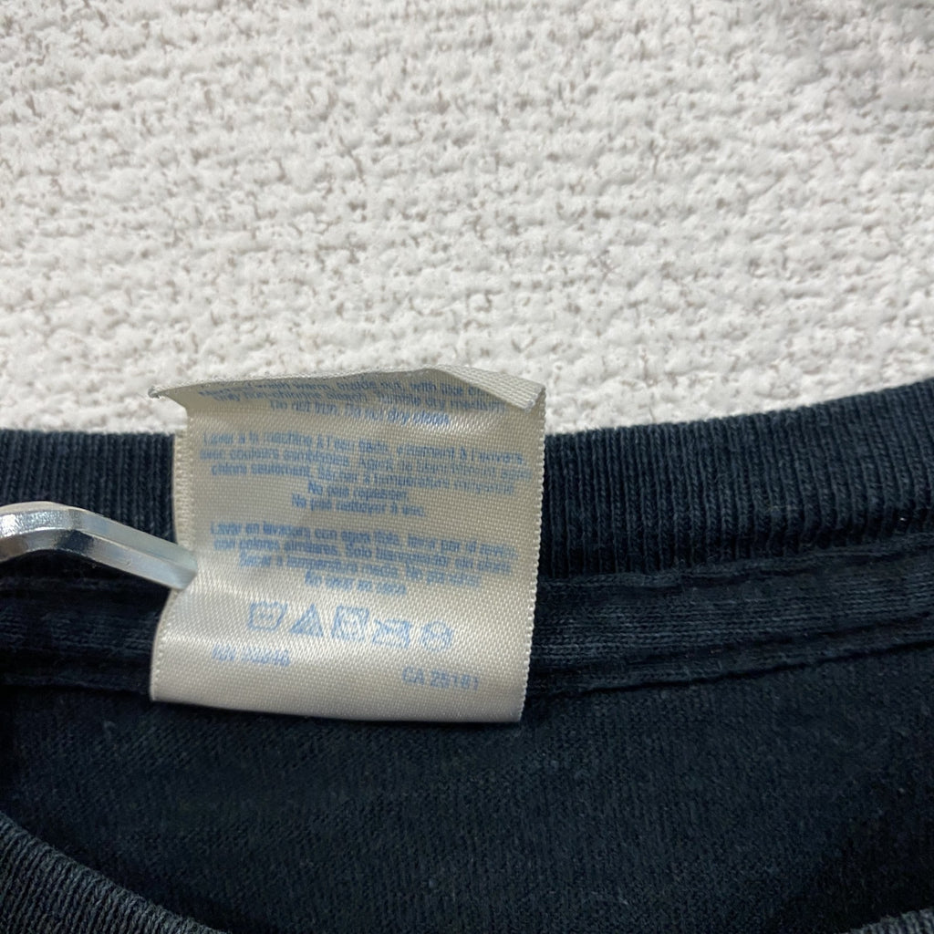 GILDAN　ギルダン　半袖プリントメッセージTシャツ　4連プリント　両面プリント　黒　ブラック　XLサイズ
