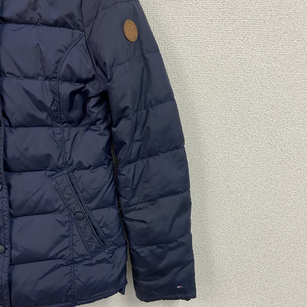 TOMMY HILFIGER　トミーヒルフィガー　ダウンジャケット　フードファー　紺　ネイビー　Sサイズ