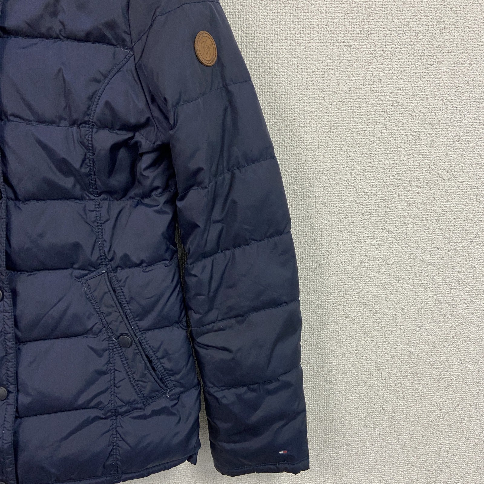 TOMMY HILFIGER　トミーヒルフィガー　ダウンジャケット　フードファー　紺　ネイビー　Sサイズ