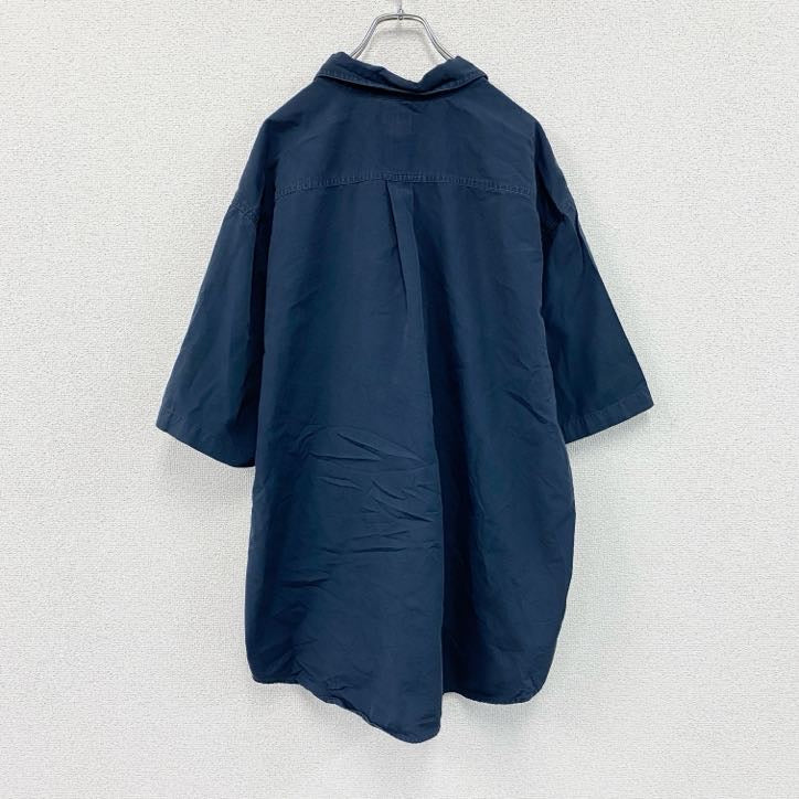 Carhartt　カーハート　半袖ワークシャツ　ボタンダウンシャツ　ダブルポケット　紺　ネイビー　2XLサイズ