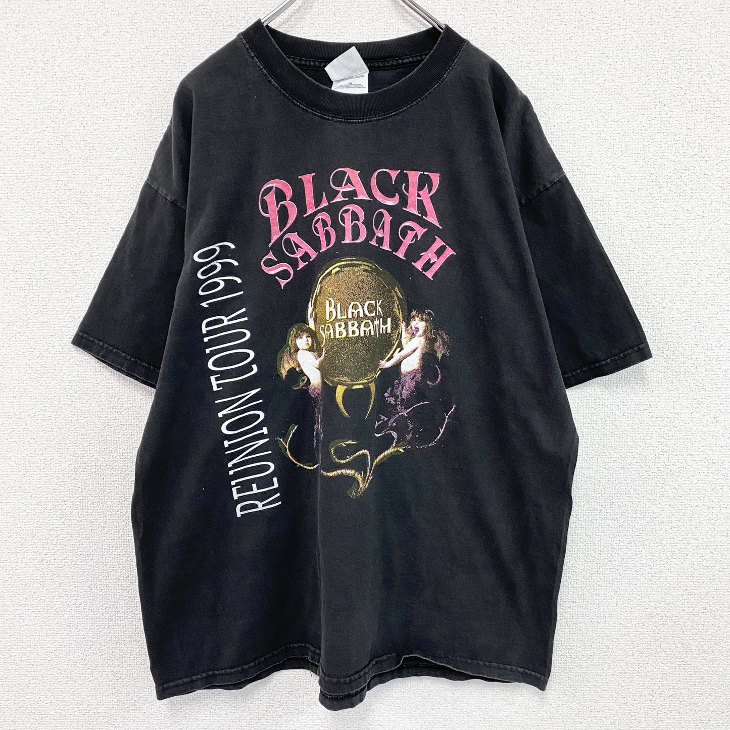 GILDAN　ギルダン　BLACK SABATH　ブラックサバス　半袖プリントTシャツ　バンドT　黒　ブラック　XLサイズ