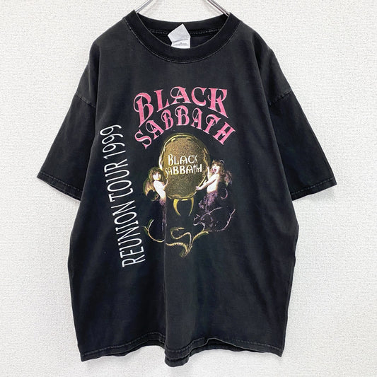GILDAN　ギルダン　BLACK SABATH　ブラックサバス　半袖プリントTシャツ　バンドT　黒　ブラック　XLサイズ