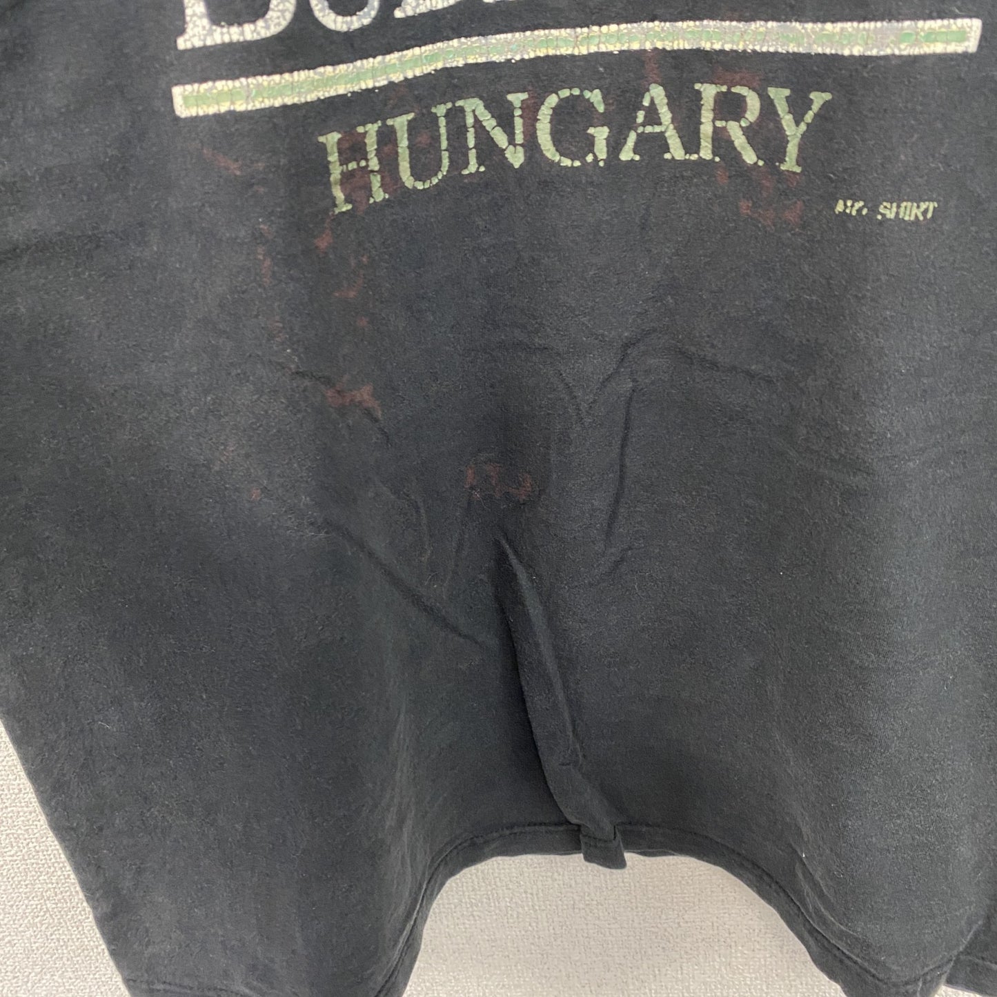 00s　SARA　半袖プリントTシャツ　ユーロヴィンテージ　黒　ブラック　XLサイズ　