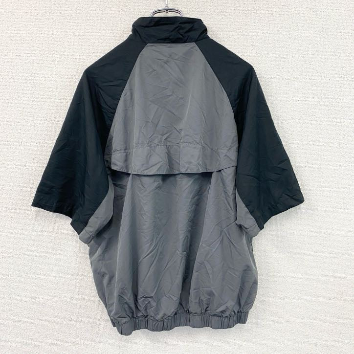 NIKE GOLF　ナイキゴルフ　半袖ハーフジッププルオーバージャケット　バイカラー　黒　ブラック　グレー　Lサイズ