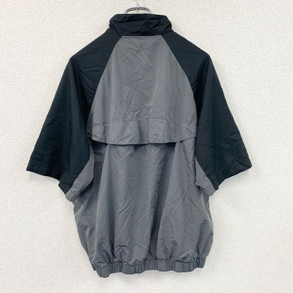 NIKE GOLF　ナイキゴルフ　半袖ハーフジッププルオーバージャケット　バイカラー　黒　ブラック　グレー　Lサイズ