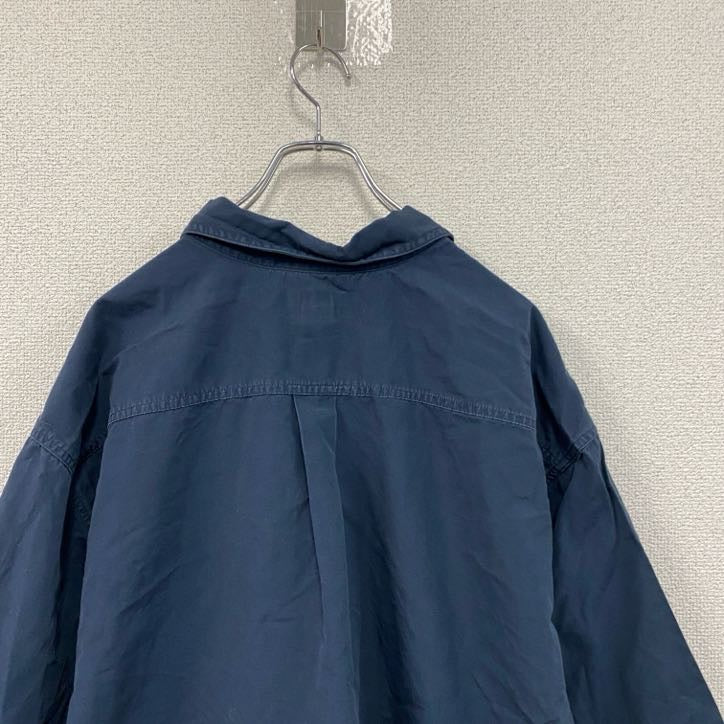 Carhartt　カーハート　半袖ワークシャツ　ボタンダウンシャツ　ダブルポケット　紺　ネイビー　2XLサイズ