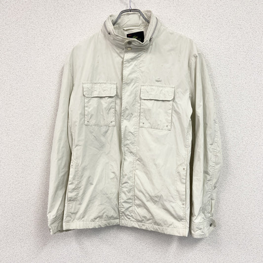 LACOSTE　ラコステ　ナイロンジャケット　フラップポケット　比翼仕立て　白　ホワイト　50/4サイズ