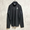 古着 used　NIKE　長袖ハーフジップトラックジャケット　ジャージ　BONNYEAGLE　ワンポイント刺　黒　ブラック