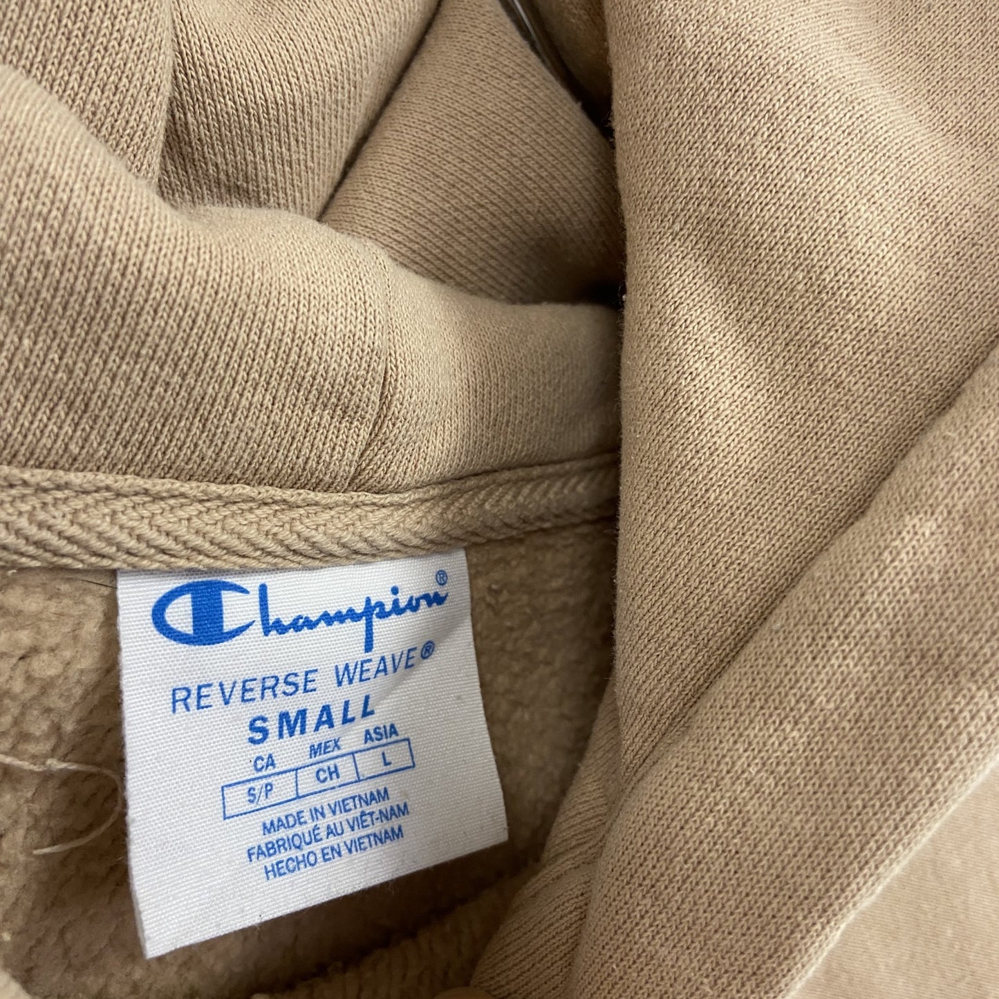 Champion　チャンピオン　リバースウィーブ　スウェットパーカー/フーディー　ベージュ　Sサイズ