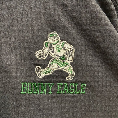 古着 used　NIKE　長袖ハーフジップトラックジャケット　ジャージ　BONNYEAGLE　ワンポイント刺　黒　ブラック
