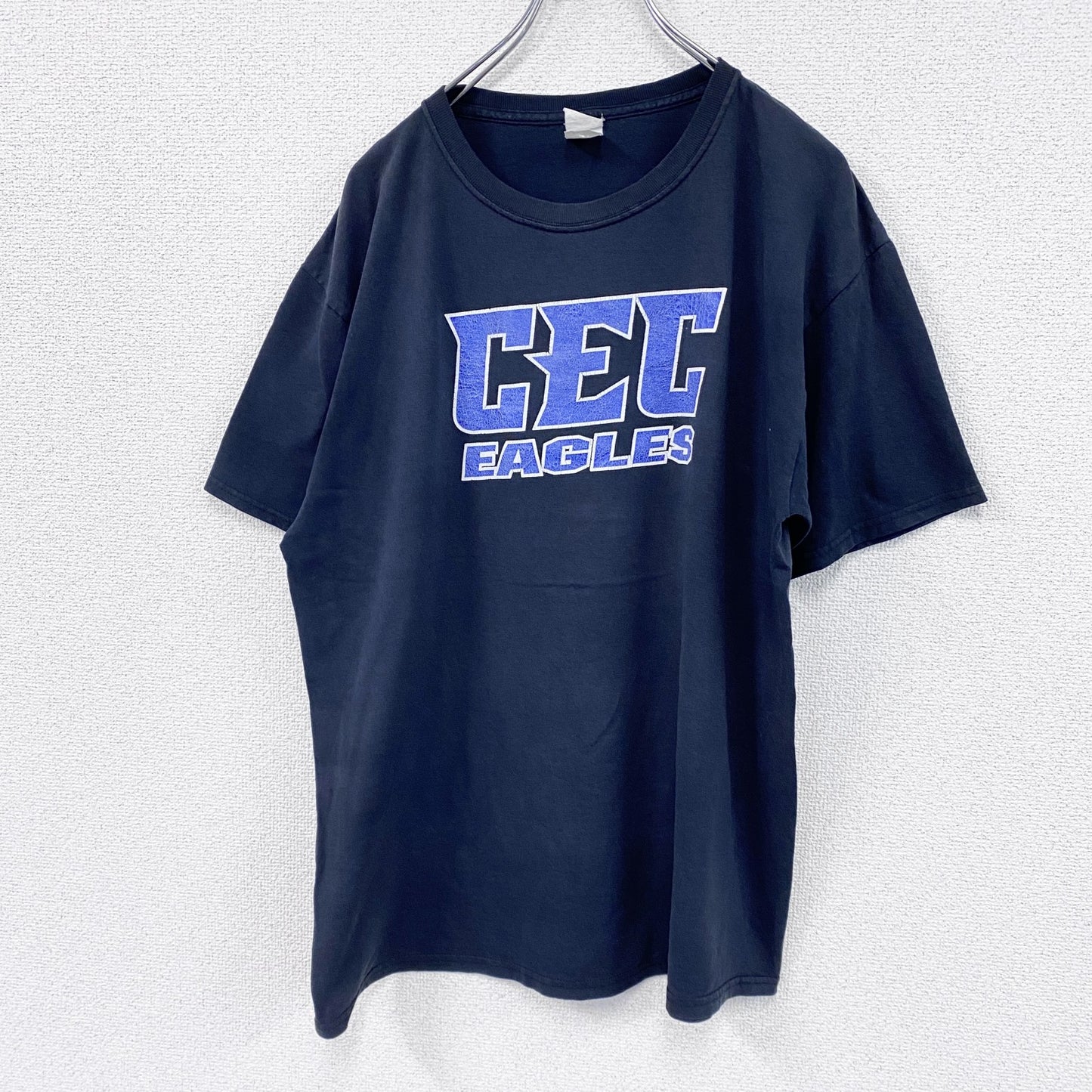 JERZEES　ジャージーズ　半袖プリントTシャツ　紺　ネイビー