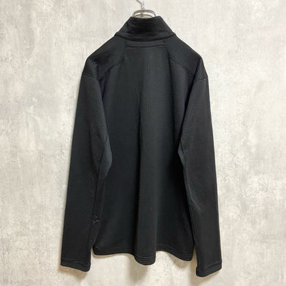 古着 used　NIKE　長袖ハーフジップトラックジャケット　ジャージ　BONNYEAGLE　ワンポイント刺　黒　ブラック