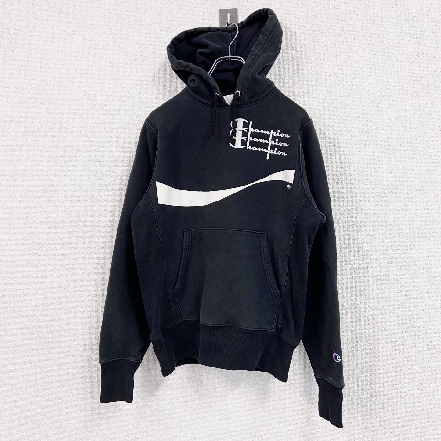 Champion　チャンピオン　リバースウィーブ　コカ・コーラ　スウェットパーカー/フーディー　ブラック　Sサイズ