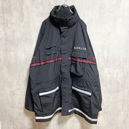 古着 used　～90s　CINTAS　シンタス　フルジップブルゾン　DELTA　黒　ブラック　オーバーサイズ　XLサイズ